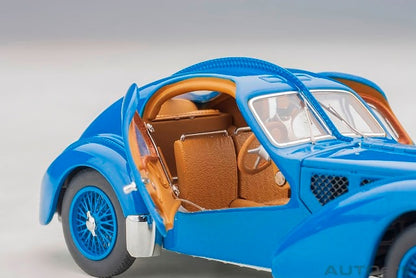 50947 AUTOart 1:43 Bugatti Type 57SC Atlantic 1938 (Blue with Wire Spoke Wheels)
