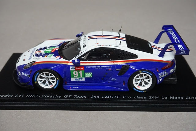 1:43 SPARK S7032 Porsche 911 RSR #91 Porsche GT Team 2nd LMGTE Pro class 24H Le Mans 2018 R. Lietz - G. Bruni - F. Makowiecki model car