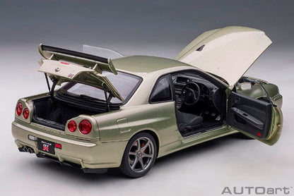 77404 AUTOart 1:18 Nissan Skyline GT-R R34 V Spec II Nur Millennium Jade model car