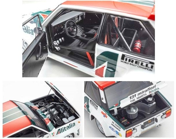 KS08376E Kyosho 1:18 Fiat 131 Abarth Rally 1978 1000 Lakes #3