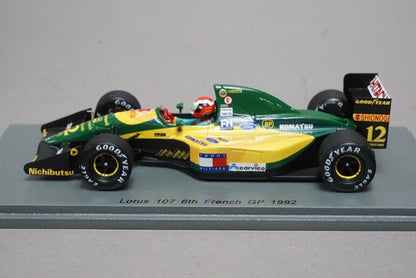 1:43 SPARK S5356 Lotus 107 6th France GP 1992 #12