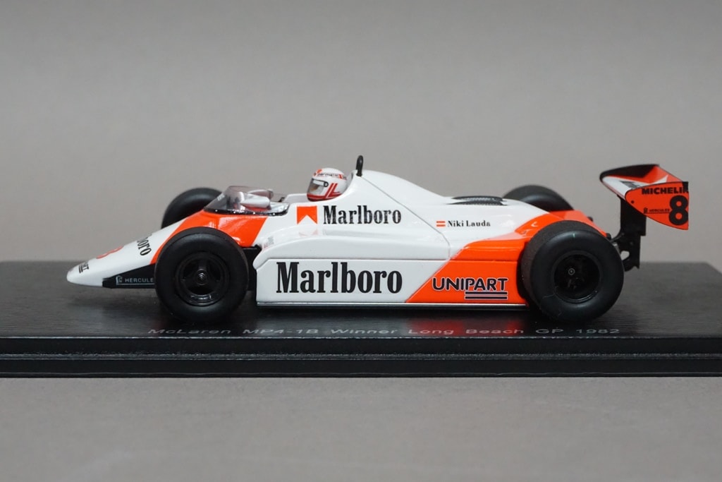 1:43 SPARK S4303 McLaren MP4-1B Long Beach GP Winner 1982 #8 Marlboro