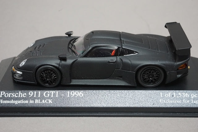 1:43 MINICHAMPS 433966693 Kyosho Homologation Black Series Porsche 911 GT1 1996