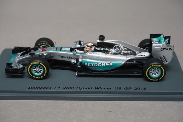 1:43 SPARK S4622 Mercedes F1 W06 Hybrid American GP Winner 2015 #44 L.Hamilton