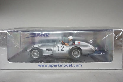 1:43 SPARK S1052 Mercedes Benz W196 British GP Winner S. Moss 1955 #12