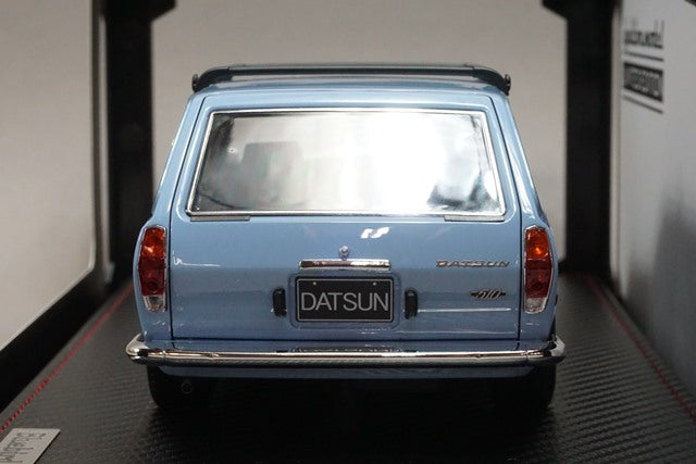 1:18 ignition model IG2223 Nissan Datsun Bluebird (510) Wagon Light Blue Surfboard included