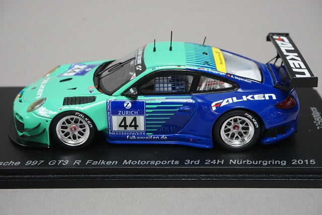 1:43 SPARK SG186 Porsche 997 GT3 R FALKEN Nurburgring 24h 2015 #44