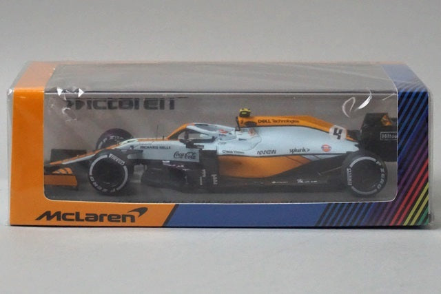 1:43 SPARK S7679 McLaren MCL35M Monaco GP L.Norris 2021 #4 GULF