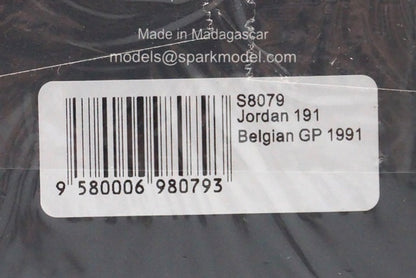 1:43 SPARK S8079 Jordan 191 Belgian GP M.Schumacher 1991 #32