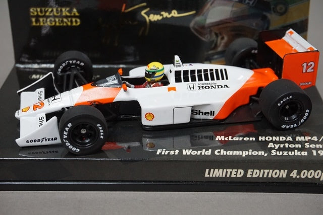 1:43 MINICHAMPS 403884312 McLaren Honda MP4/4 World Champion A.Senna 1988 #12