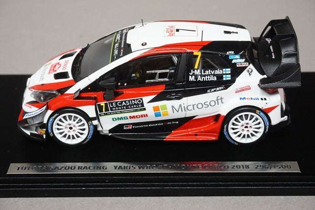 1:43 SPARK TOY13143NO7 Toyota Gazoo Racing Yaris WRC Monte Carlo 2018 #7