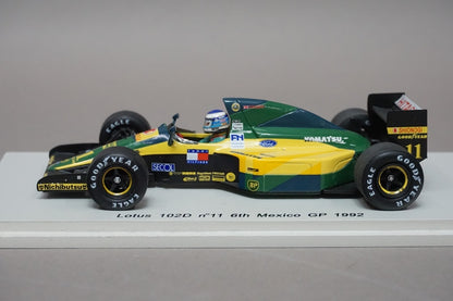 1:43 SPARK S1674 Lotus 102D Mexico GP 1992 #11 M.Hakkinen