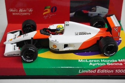 1:43 MINICHAMPS 413910001 McLaren Honda MP4/6 A.Senna 1991 #1 model car