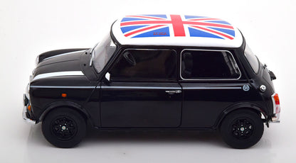 KKDC120052R KK scale 1:12 Mini Cooper 1990 Black / White Union Jack RHD model car