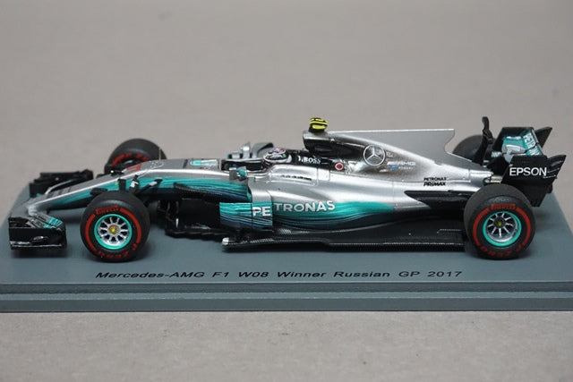 1:43 SPARK S5031 Mercedes AMG F1 W08 Russian GP 2017 Winner #77 Valtteri Bottas