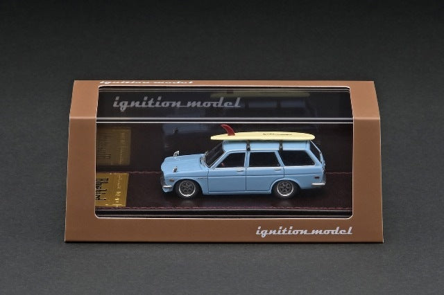 IG2884 ignition model 1:64 Datsun Bluebird (510) Wagon Light Blue Resin