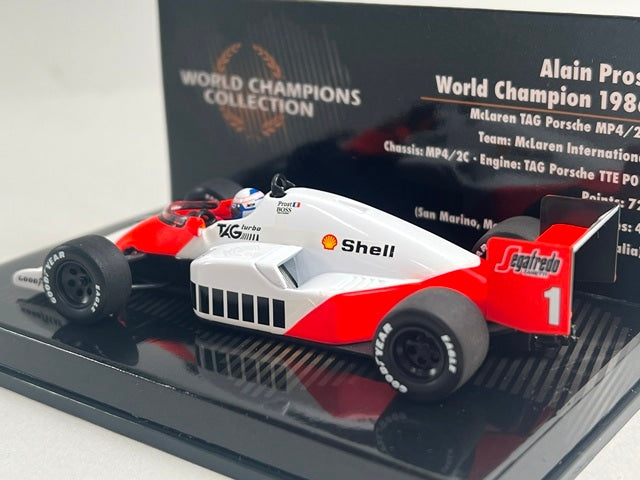 1:43 MINICHAMPS 436860001 McLaren TAG Porsche MP4/2C 1986 World Champion #1 A.Prost model car
