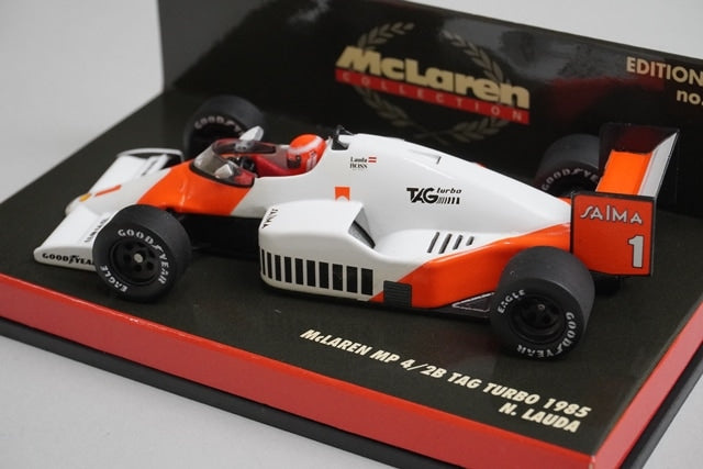 1:43 MINICHAMPS 530854301 McLaren MP4/2B TAG Turbo 1985 #1 N.Lauda model car