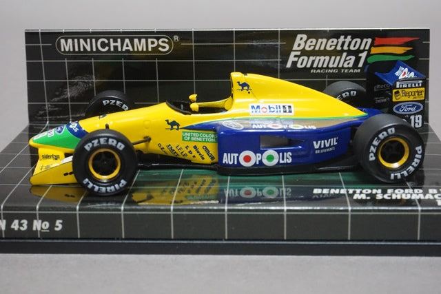 1:43 MINICHAMPS 400910119 Benetton Ford B191 1991 #19 M.Schumacher