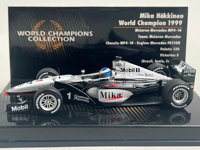 1:43 MINICHAMPS 436990001 McLaren Mercedes MP4-14 World Champion 1999 #1 K.Hakkinen