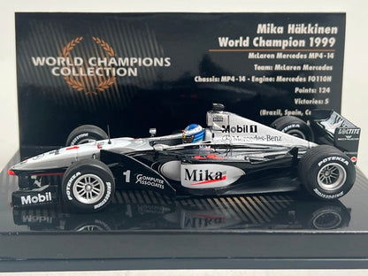 1:43 MINICHAMPS 436990001 McLaren Mercedes MP4-14 World Champion 1999 #1 K.Hakkinen