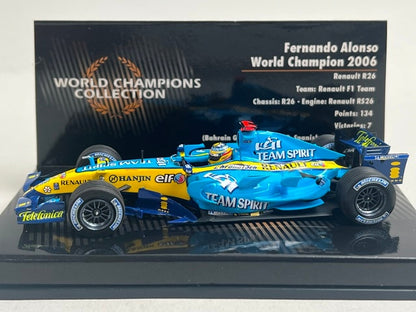 1:43 MINICHAMPS 436060001 Renault F1 Team R26 2006 World Champion #1 F.Alonso model car