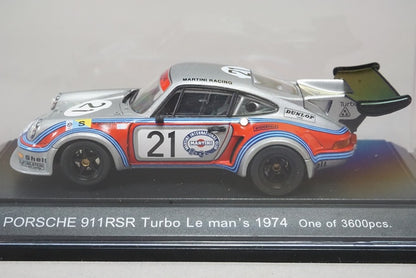 1:43 EBBRO 43535 Porsche 911 RSR Turbo Le Mans 1974 #21 Silver