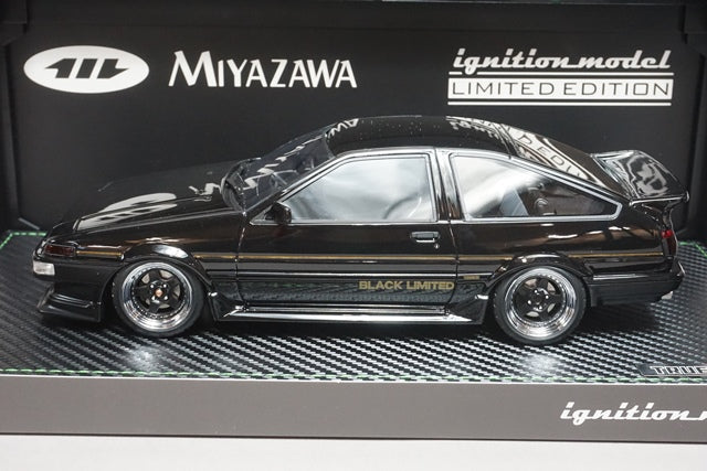 1:18 ignition model IG1641 Toyota Sprinter Trueno AE86 3door GT Apex Black Limited MIYAZAWA MODEL