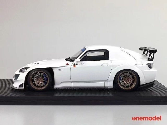 [ Pre-order ] 23A02-01A onemodel 1:18 Honda S2000 SPOON Street Version Grand Prix White with Bronze Wheels
