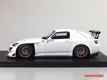 [ Pre-order ] 23A02-01A onemodel 1:18 Honda S2000 SPOON Street Version Grand Prix White with Bronze Wheels