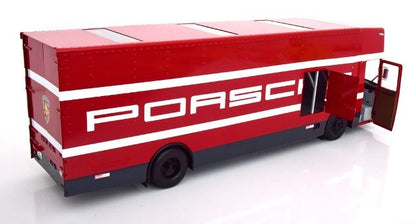 CMR149 CMR 1:18 Mercedes O317 Porsche Racetransporter Red/White