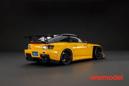 [ Pre-order ] 23A03-04 onemodel 1:18 Honda S2000 Spoon Street Carbon Bonnet Version (Yellow)