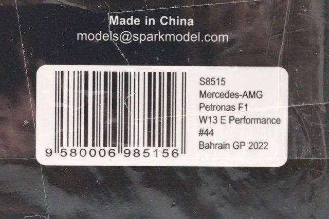 1:43 SPARK S8515 Mercedes AMG Petronas F1 W13 E Performance Bahrain GP 2022 #44 L.Hamilton