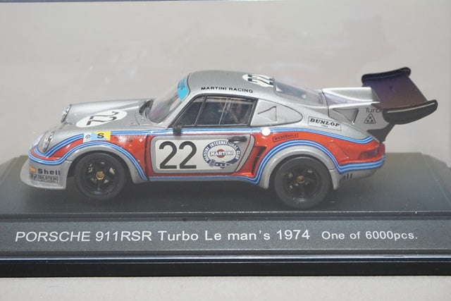 1:43 EBBRO 43536 Porsche 911 RSR Turbo Le Mans 1974 #22 Silver