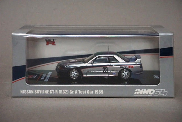 IN64-R32-89TC INNO Models 1:64 Nissan Skyline GT-R (R32) Gr.A Test Car 1989