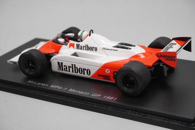 1:43 SPARK S4301 McLaren MP4-1 Monaco GP 1981 #8 Andrea De Cesaris Marlboro