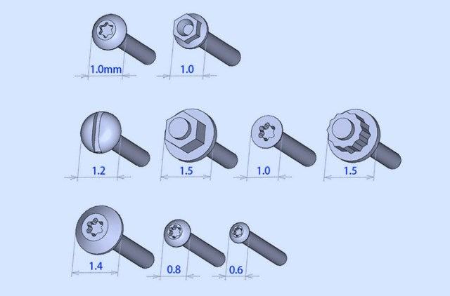 P1176 Model Factory HIRO 1:12 Motorcycle Model Rivet Set Detail-Up Parts