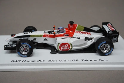 1:43 SPARK FS26 Honda BAR 006 US GP Takuma Sato 2004 #10 Racing On