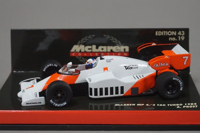 1:43 MINICHAMPS 530844307 McLaren MP4/2 TAG Turbo 1984 A.Prost #7