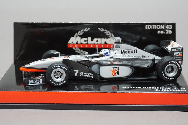 1:43 MINICHAMPS 530984307 McLaren MP 4/13 Mobil #7 Silver x Black