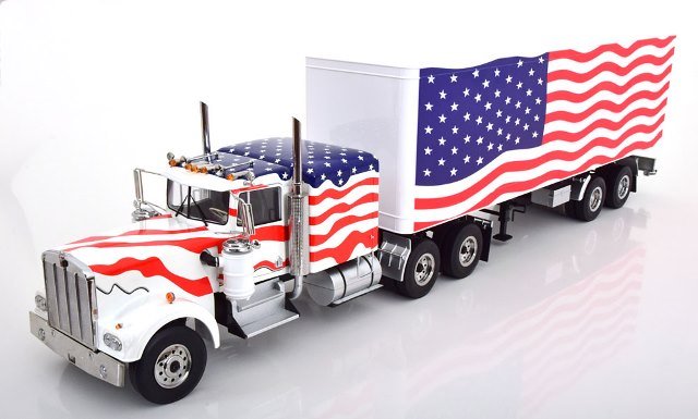 RK180125 ROAD KINGS 1:18 Kenworth W900 Stars & Stripes