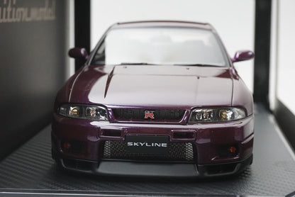 1:18 ignition model IG1312 Nissan Skyline GT-R R33 V-spec Midnight Purple