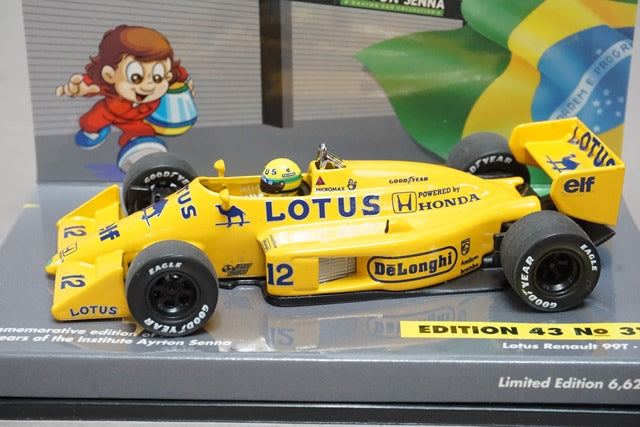 1:43 MINICHAMPS 540431502 Lotus Renault 99T A. Senna 1987 #12 ASC No.31 15 years after death