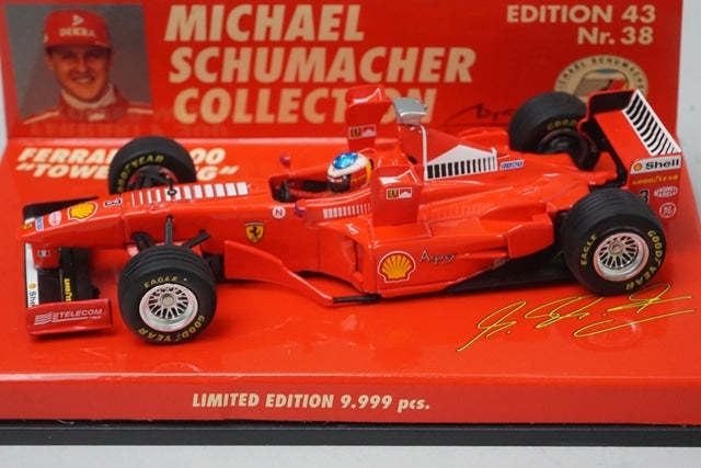 1:43 MINICHAMPS 510984333 Ferrari F300 Tower Wing M.Schumacher 1998 #3 model car