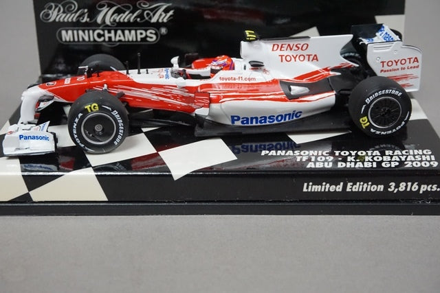 1:43 MINICHAMPS 400090110 Panasonic Toyota TF109 Abu Dhabi GP 2009 K.Kobayashi #10