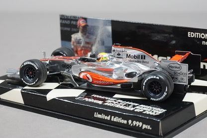 1:43 MINICHAMPS 530074312 Vodafone McLaren Mercedes MP4-21 Australian GP 2007 First Podium Lewis Hamilton #2