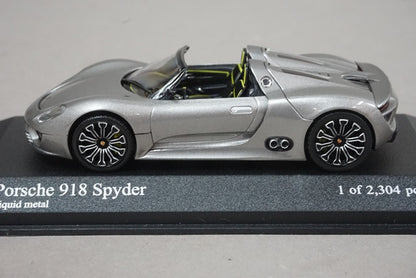 1:43 MINICHAMPS 410060030 Porsche 918 Spyder 2011 Grey Metallic model car