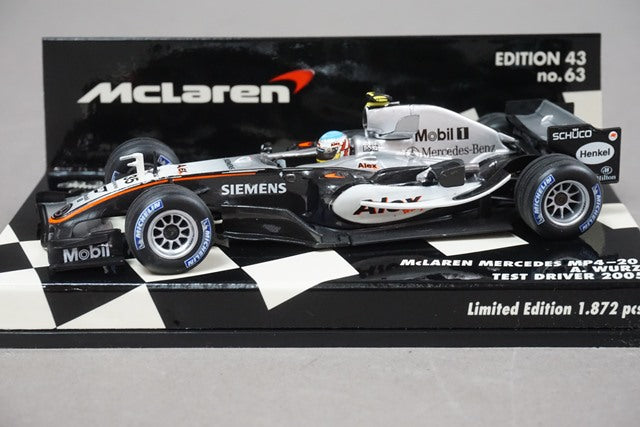 1:43 MINICHAMPS 530054355 McLaren Mercedes MP4-20 2005 A.Wurz #35