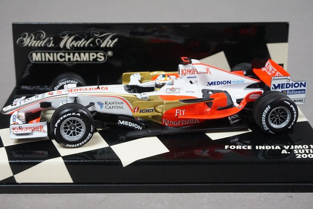 1:43 MINICHAMPS 400080020 Force India F1 Team VJM01 2008 #20 A.Sutil