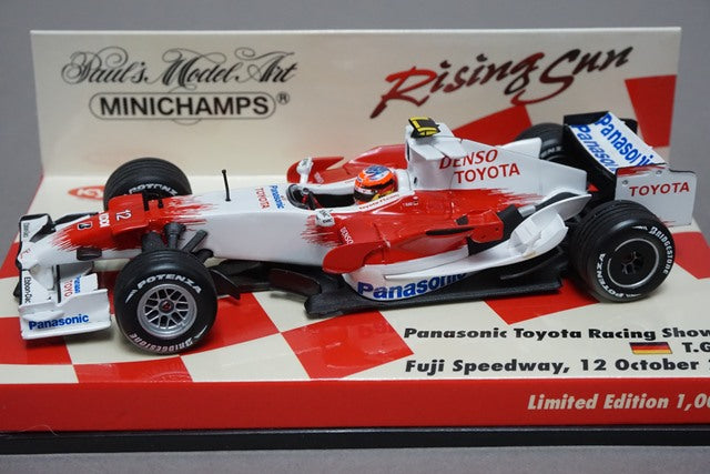 1:43 MINICHAMPS 403080082 Kyosho Panasonic Toyota Racing Show Car 2008 T.Glock #12